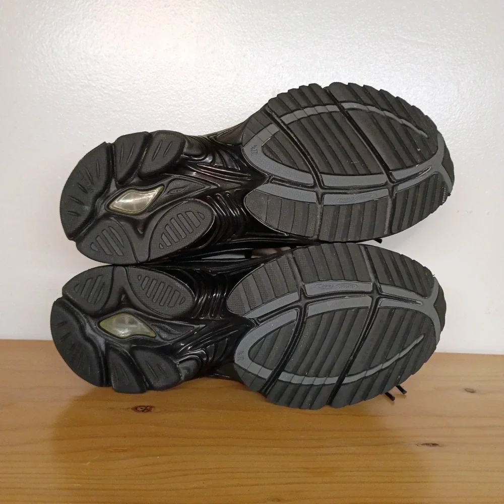 Saucony Women's‎ 7.5 W Grid Omni Walker Running Shoes Sneaker Black Leather Wide